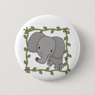 Badge Rond 5 Cm T-shirts et cadeaux d'éléphant de bébé