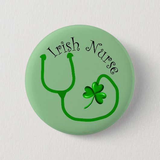 Badge Rond 5 Cm T-shirts et cadeaux d'infirmière d'Irlandais (Devant)