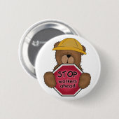 Badge Rond 5 Cm T-shirts et cadeaux d'ours de construction (Devant & derrière)