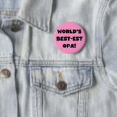 Badge Rond 5 Cm T-shirts et cadeaux du meilleur opa Black Text au  (En situation)