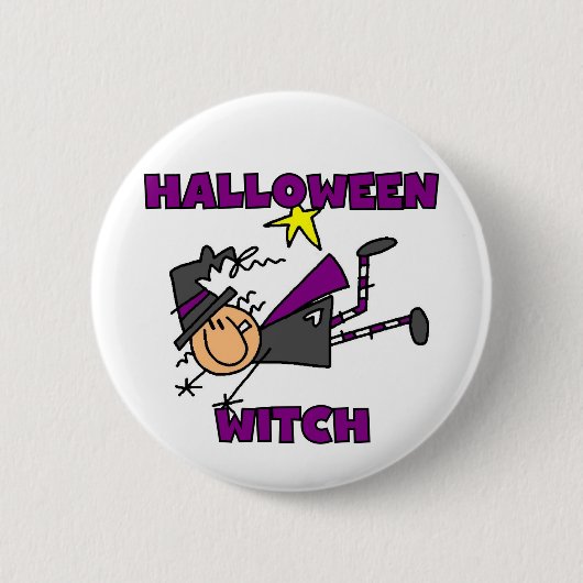 Badge Rond 5 Cm T-shirts et cadeaux Halloween Witch (Devant)