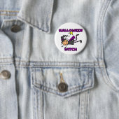 Badge Rond 5 Cm T-shirts et cadeaux Halloween Witch (En situation)
