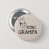 Badge Rond 5 Cm T-shirts et cadeaux King Grampa (Devant & derrière)