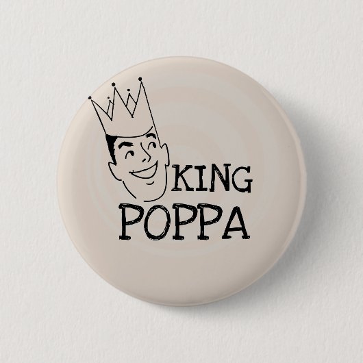 Badge Rond 5 Cm T-shirts et cadeaux King Poppa (Devant)