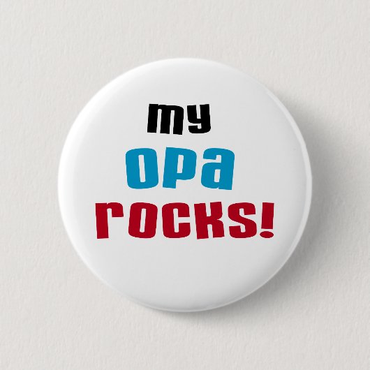 Badge Rond 5 Cm T-shirts et cadeaux My Opa Rocks (Devant)