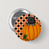 Badge Rond 5 Cm T-shirts et cadeaux pour chat Halloween (Devant & derrière)
