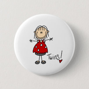 Badge Rond 5 Cm T-shirts et cadeaux pour futures mères de jumeaux