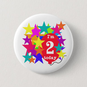 Badge Rond 5 Cm T-shirts et cadeaux pour le 2e anniversaire des ét