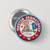 Badge Rond 5 Cm T-shirts et cadeaux principaux d'ouvrière (Devant & derrière)