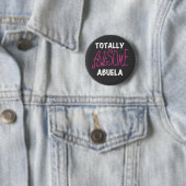 Badge Rond 5 Cm T-shirts et cadeaux roses totalement (En situation)