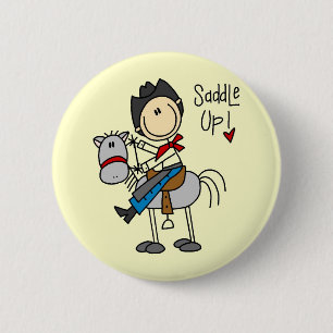 Badge Rond 5 Cm T-shirts et Cadeaux Saddle Up Cowboy