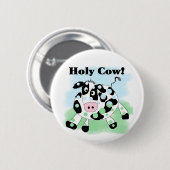 Badge Rond 5 Cm T-shirts et cadeaux saints de vache (Devant & derrière)