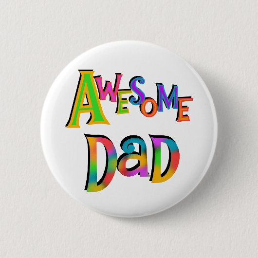Badge Rond 5 Cm T-shirts et cadeaux superbes papa (Devant)