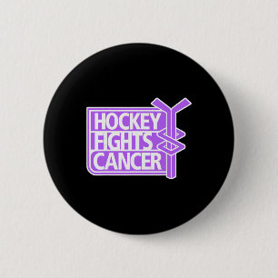 Badge Rond 5 Cm T-shirts Hockey Fights Cancer Adulte Uni Clic Fit 