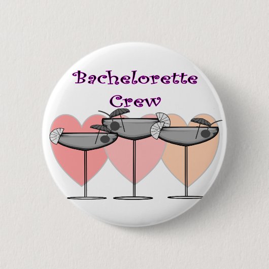 Badge Rond 5 Cm T-shirts nuptiale de partie "d'équipage de (Devant)