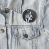 Badge Rond 5 Cm Tabby Kitten (En situation)