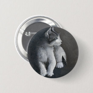 Badge Rond 5 Cm Tabby Kitten