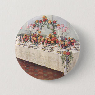 Badge Rond 5 Cm Table de banquet de mariage vintage