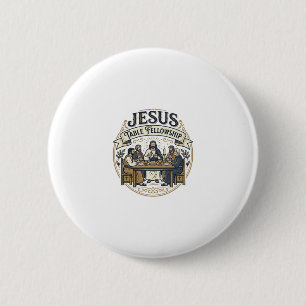 Badge Rond 5 Cm Table de communion de Jésus Table de communion de