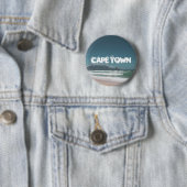 Badge Rond 5 Cm Table Mountain Océan Le Cap (En situation)