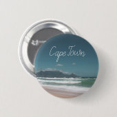 Badge Rond 5 Cm Table Mountain Océan Le Cap (Devant & derrière)