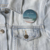 Badge Rond 5 Cm Table Mountain Océan Le Cap (En situation)