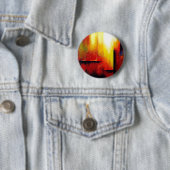 Badge Rond 5 Cm Tableau Abstrait de Hizli (En situation)