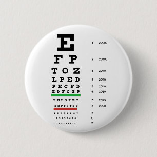 Badge Rond 5 Cm tableau de vision de Snellen pour l'opthalmologue