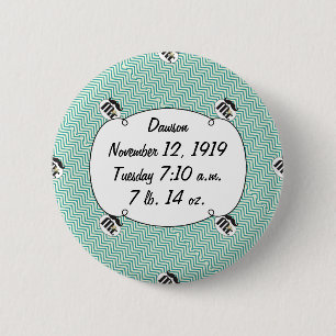 Badge Rond 5 Cm Tableau M. Jaune et vert