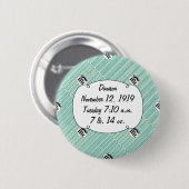 Badge Rond 5 Cm Tableau M. Jaune et vert (Devant & derrière)