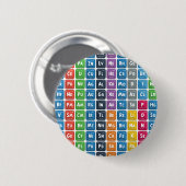 Badge Rond 5 Cm Tableau périodique des éléments 3 (Devant & derrière)