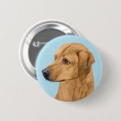 Badge Rond 5 Cm Tableau Rhodesian Ridgeback - Art Chien original (Devant & derrière)