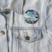 Badge Rond 5 Cm Tableau Titanic et Iceberg RMS (En situation)