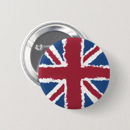 Badge Rond 5 Cm Tableau Union Jack par Heva Weva (Devant & derrière)