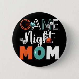 Badge Rond 5 Cm Tablette de jeux de société Night Mom pour la fête