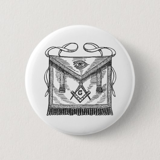 Badge Rond 5 Cm Tablier maçonnique (Devant)