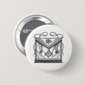 Badge Rond 5 Cm Tablier maçonnique (Devant & derrière)