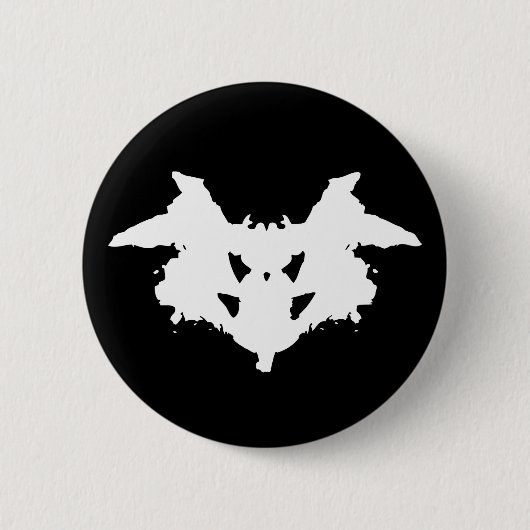 Badge Rond 5 Cm Tache d'encre de Rorschach (Devant)