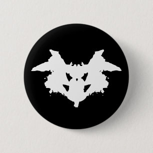 Badge Rond 5 Cm Tache d'encre de Rorschach
