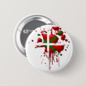 Badge Rond 5 Cm tâche drapeau Basque Euskadi (Devant & derrière)