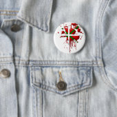Badge Rond 5 Cm tâche drapeau Basque Euskadi (En situation)