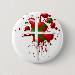 Badge Rond 5 Cm tâche drapeau Basque Euskadi