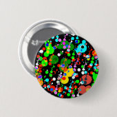Badge Rond 5 Cm taches sur le noir (Devant & derrière)
