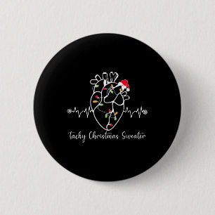 Badge Rond 5 Cm Tachy Christmas Sweater Anatomy Heart Cardiac Nurs