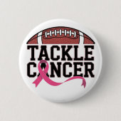 Badge Rond 5 Cm Tackle Cancer Pink Ribbon Design (Devant)