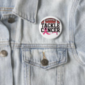 Badge Rond 5 Cm Tackle Cancer Pink Ribbon Design (En situation)