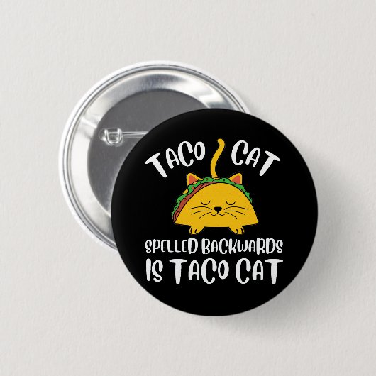 Badge Rond 5 Cm Taco Cat (Devant & derrière)