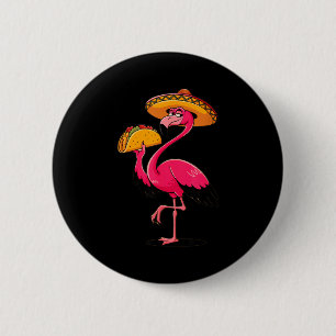 Badge Rond 5 Cm tacos flamants mexicains mignons cinq de mayo fête