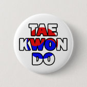 Badge Rond 5 Cm Taekwondo 005 (Devant)