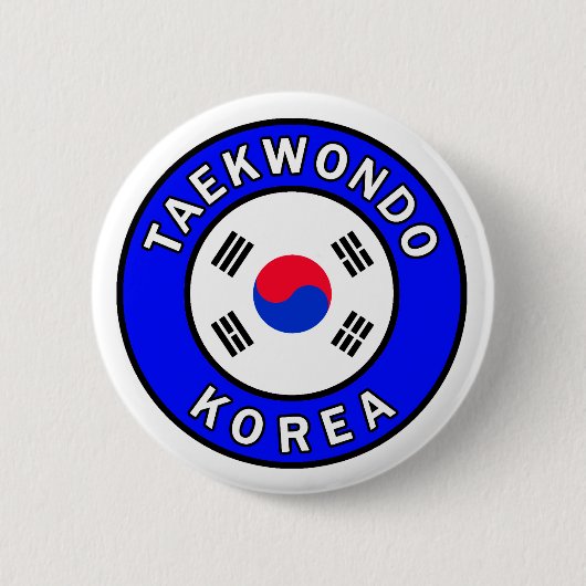 Badge Rond 5 Cm Taekwondo button (Devant)